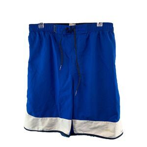 Nike Mens Swim Trunks Board Shorts Blue Lined Drawstring Comfortable Fit Large